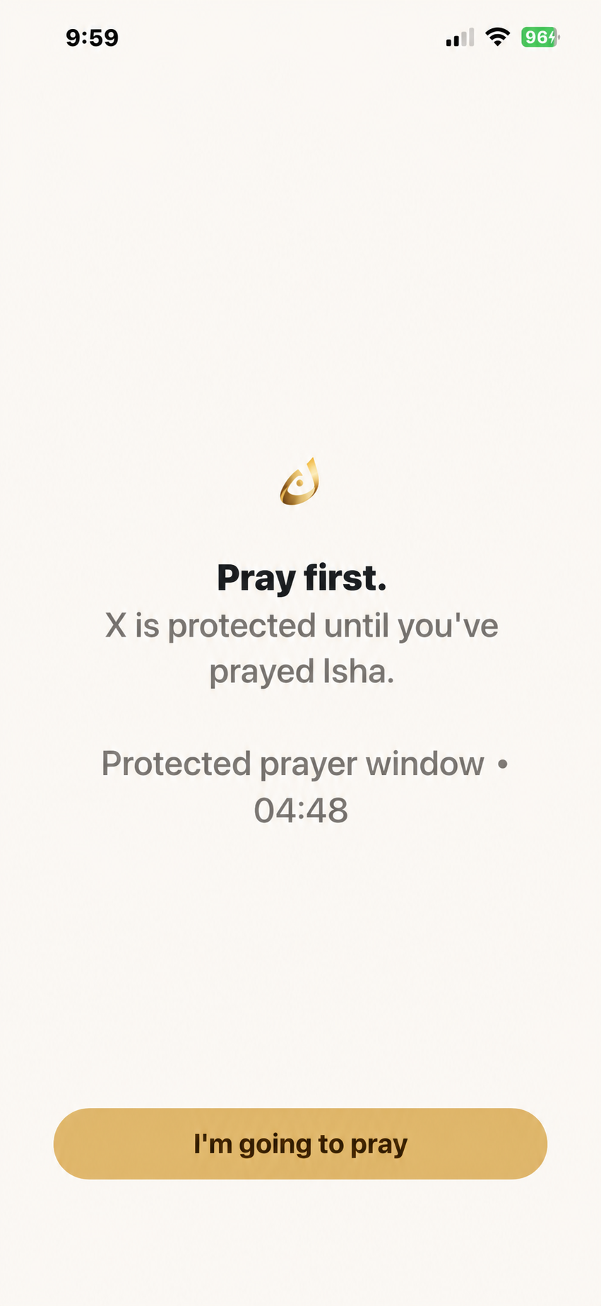 Nafs blocks distracting apps until you pray